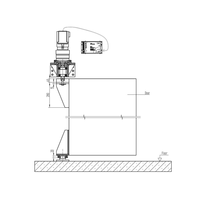 3000 kg Gweithredwr Swing Awtomatig